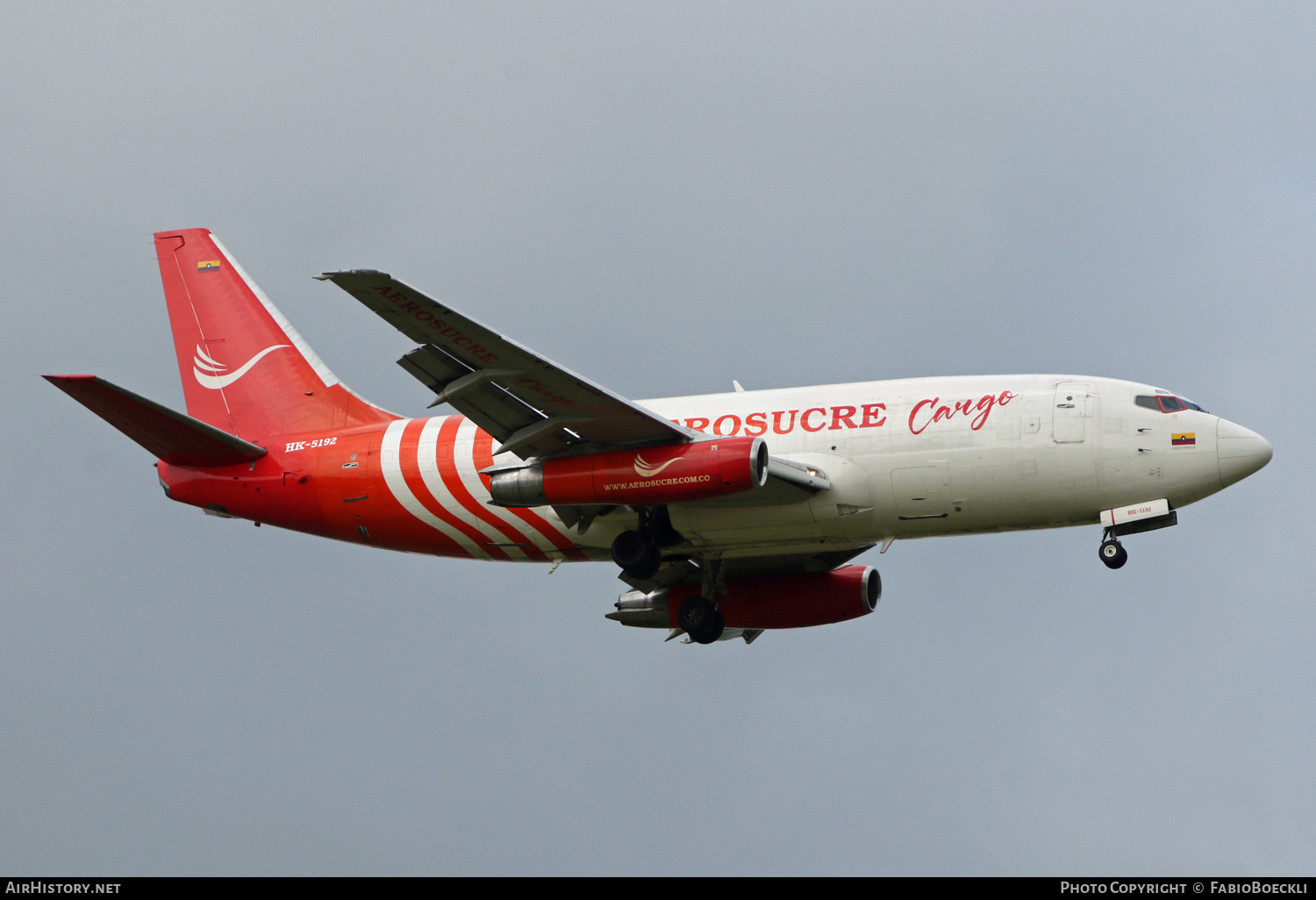 Aircraft Photo of HK-5192 | Boeing 737-2X6C/Adv | Aerosucre Carga | AirHistory.net #522644