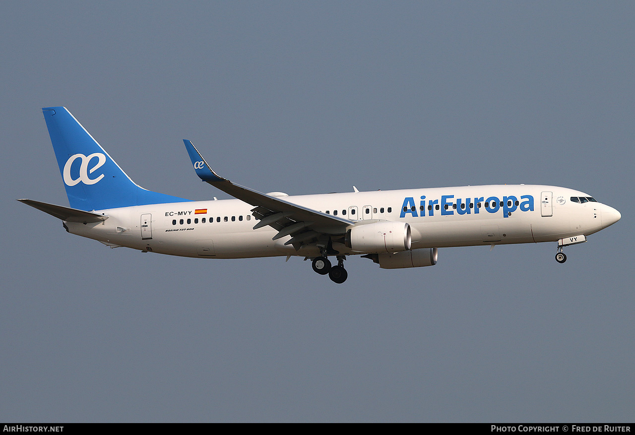 Aircraft Photo of EC-MVY | Boeing 737-800 | Air Europa | AirHistory.net #522727