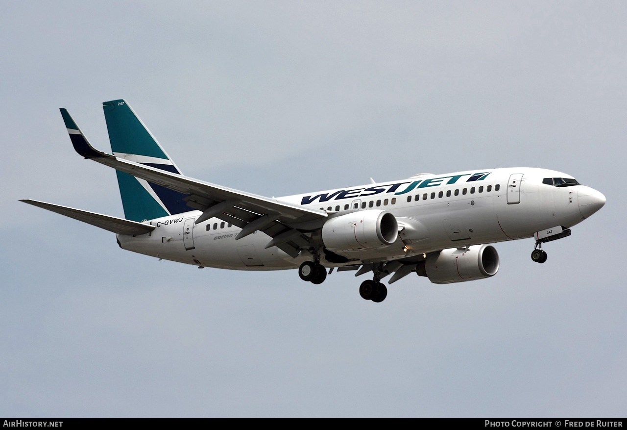 Aircraft Photo of C-GVWJ | Boeing 737-7CT | WestJet | AirHistory.net #522742