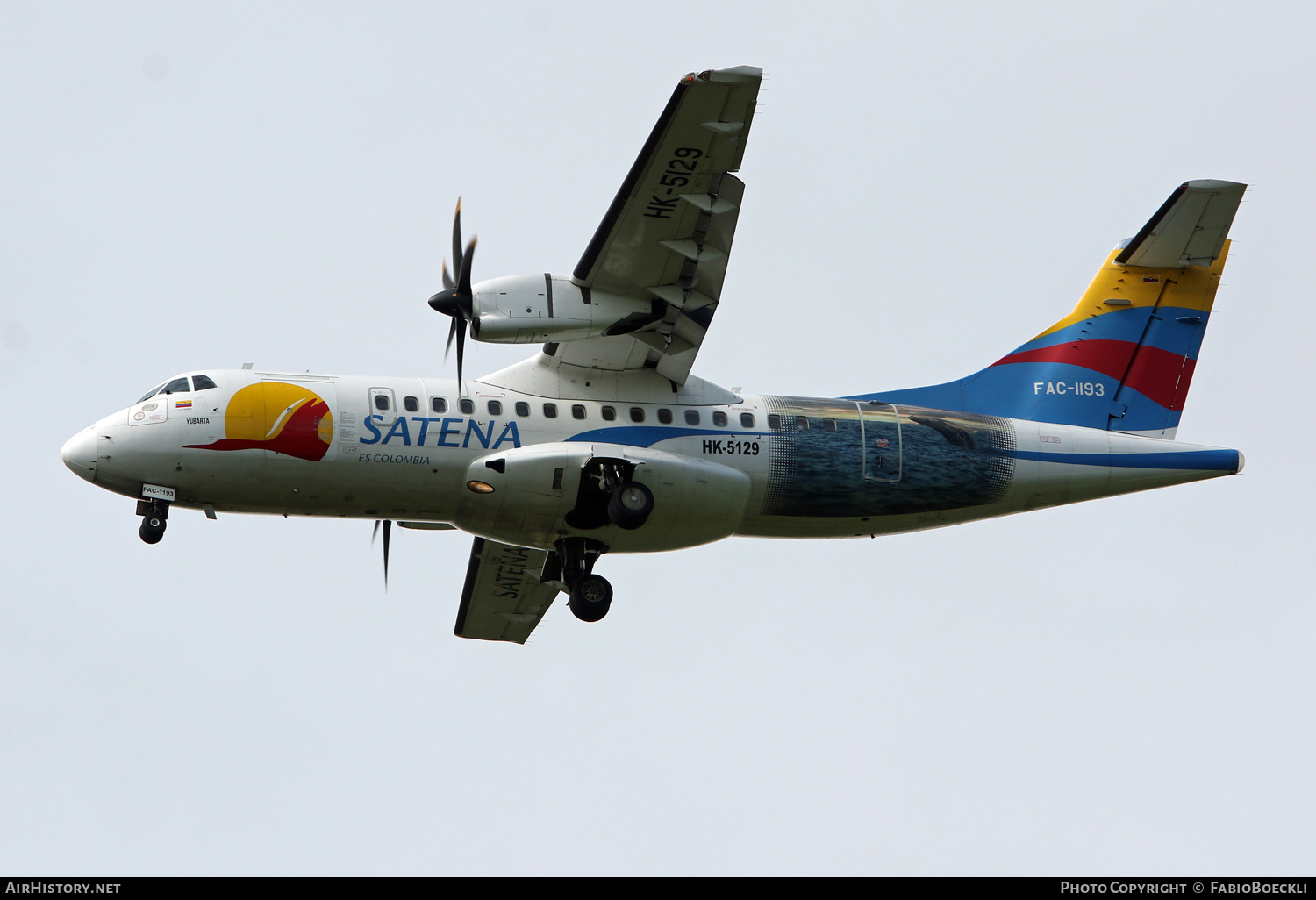 Aircraft Photo of FAC-1193 / HK-5129 | ATR ATR-42-600 | Colombia - Satena | AirHistory.net #522784
