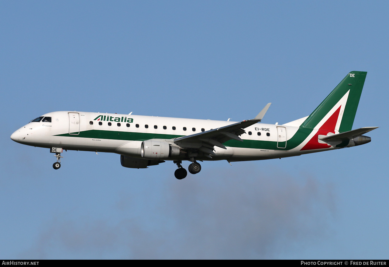 Aircraft Photo of EI-RDE | Embraer 175STD (ERJ-170-200STD) | Alitalia CityLiner | AirHistory.net #522790