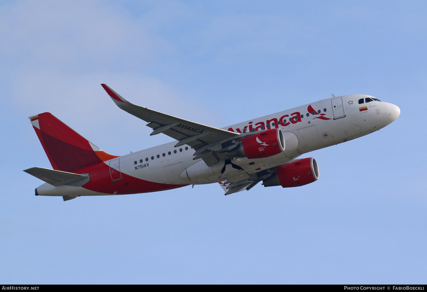 Aircraft Photo of N751AV | Airbus A319-115 | Avianca | AirHistory.net #522795