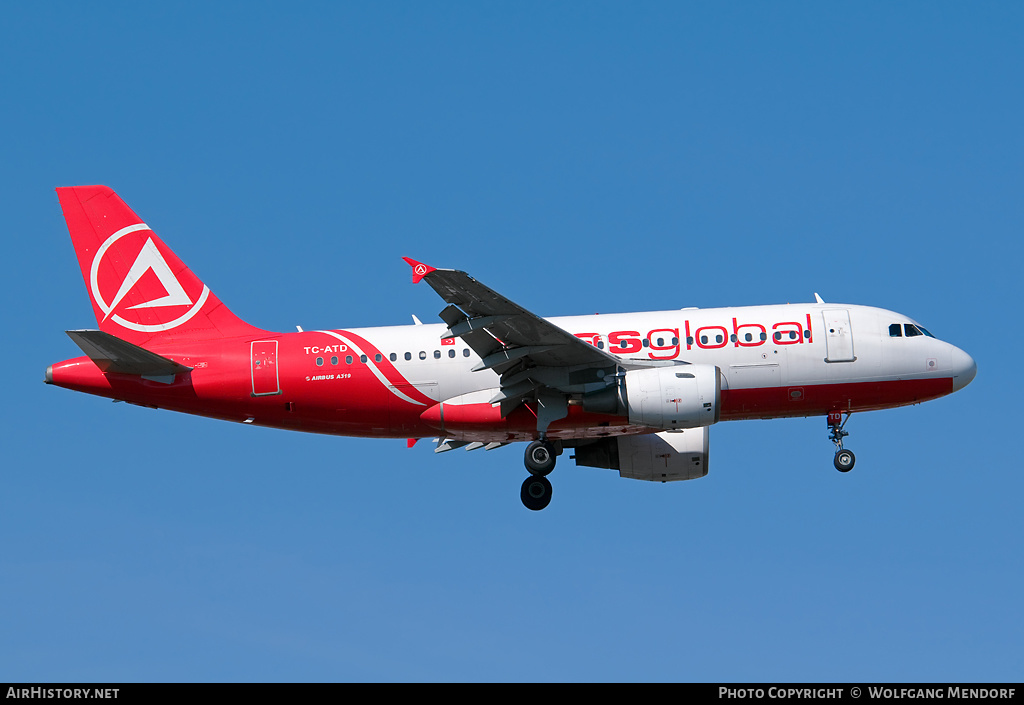 Aircraft Photo of TC-ATD | Airbus A319-112 | AtlasGlobal Airlines | AirHistory.net #522943