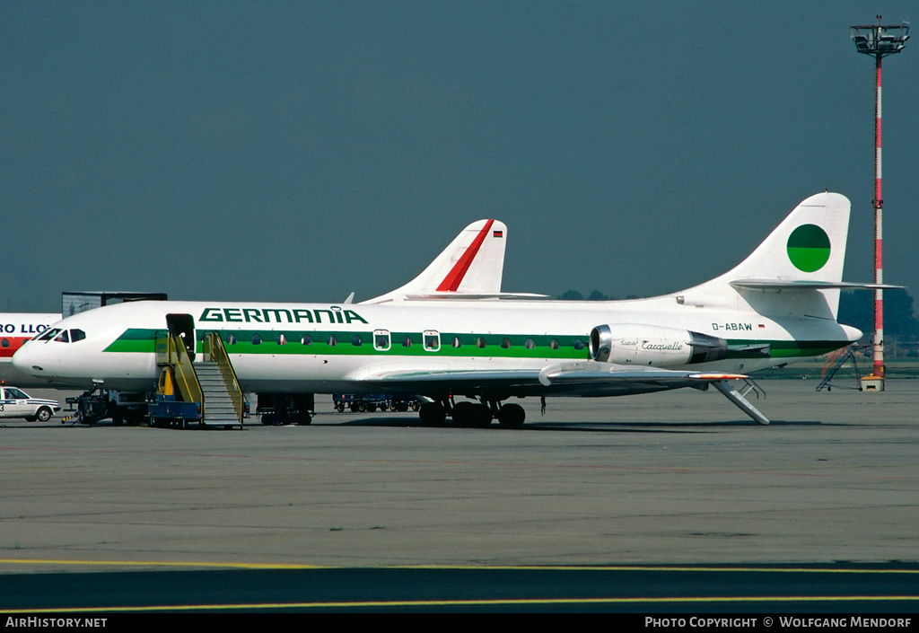 Aircraft Photo of D-ABAW | Sud SE-210 Caravelle 10B1R | Germania | AirHistory.net #522969