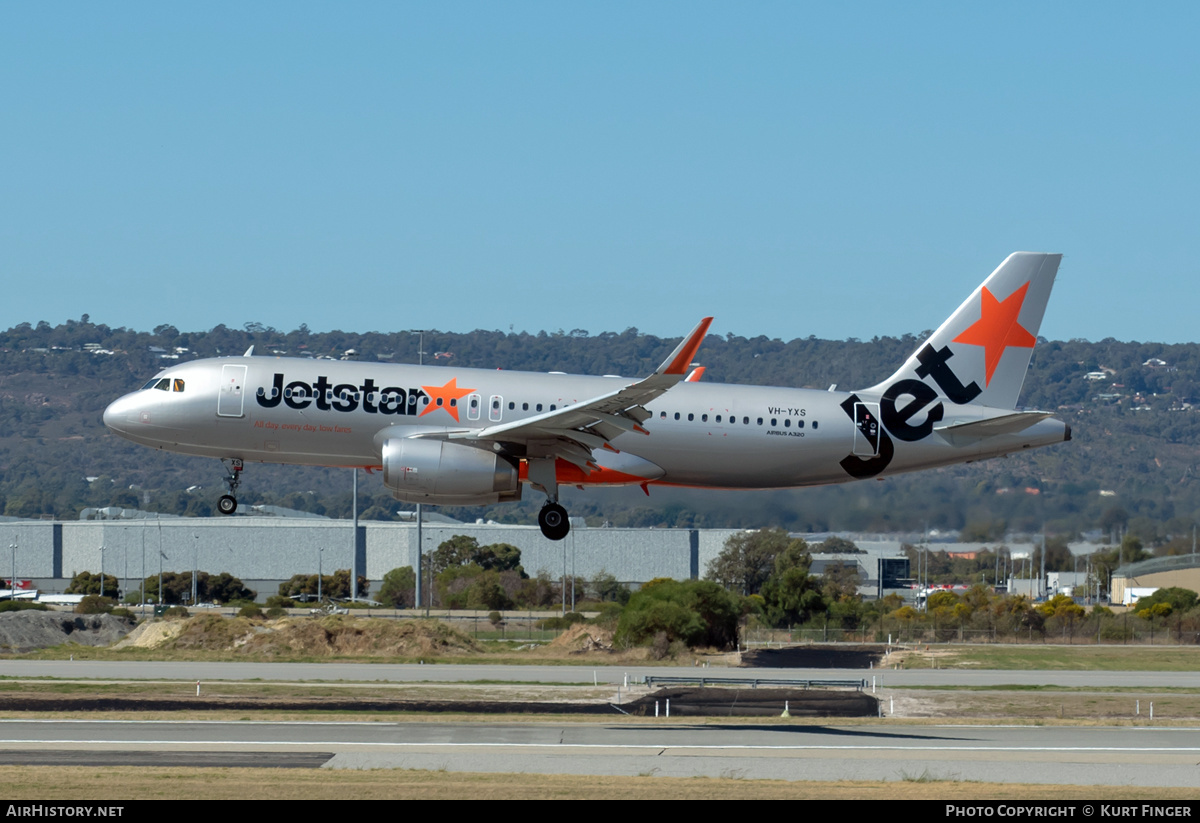 Aircraft Photo of VH-YXS | Airbus A320-232 | Jetstar Airways | AirHistory.net #522985
