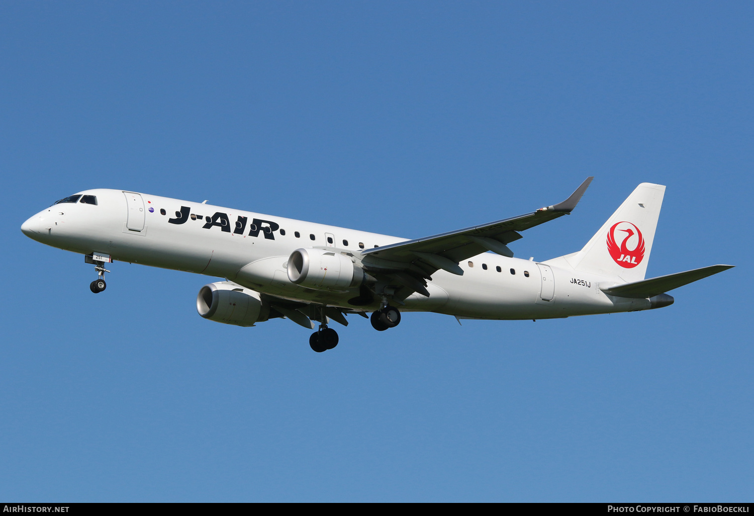 Aircraft Photo of JA251J | Embraer 190STD (ERJ-190-100STD) | J-Air | AirHistory.net #523077