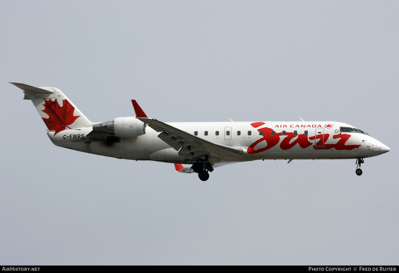 Aircraft Photo of C-FWRS | Canadair CRJ-100ER (CL-600-2B19) | Air Canada Jazz | AirHistory.net #523221