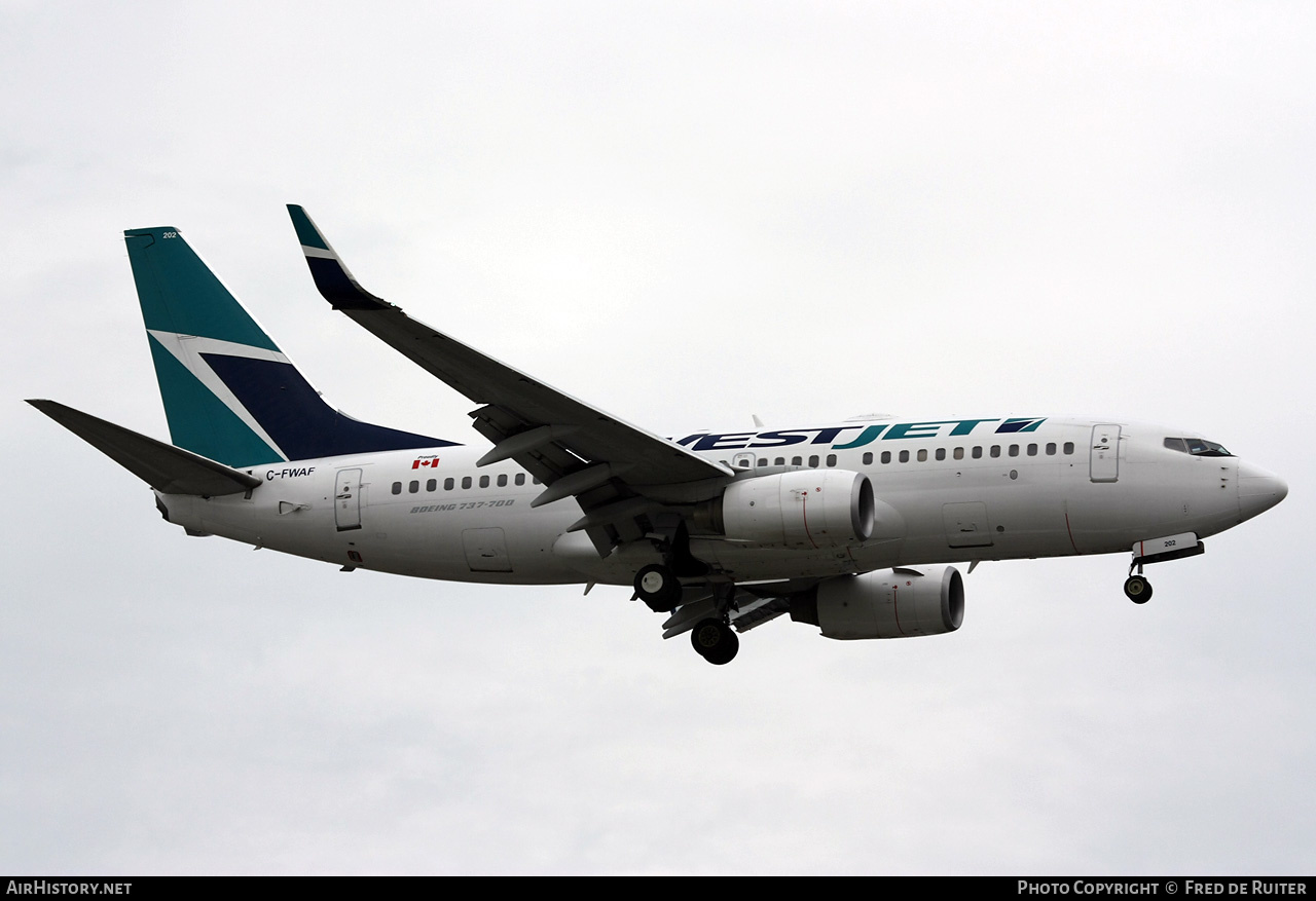 Aircraft Photo of C-FWAF | Boeing 737-7CT | WestJet | AirHistory.net #523222