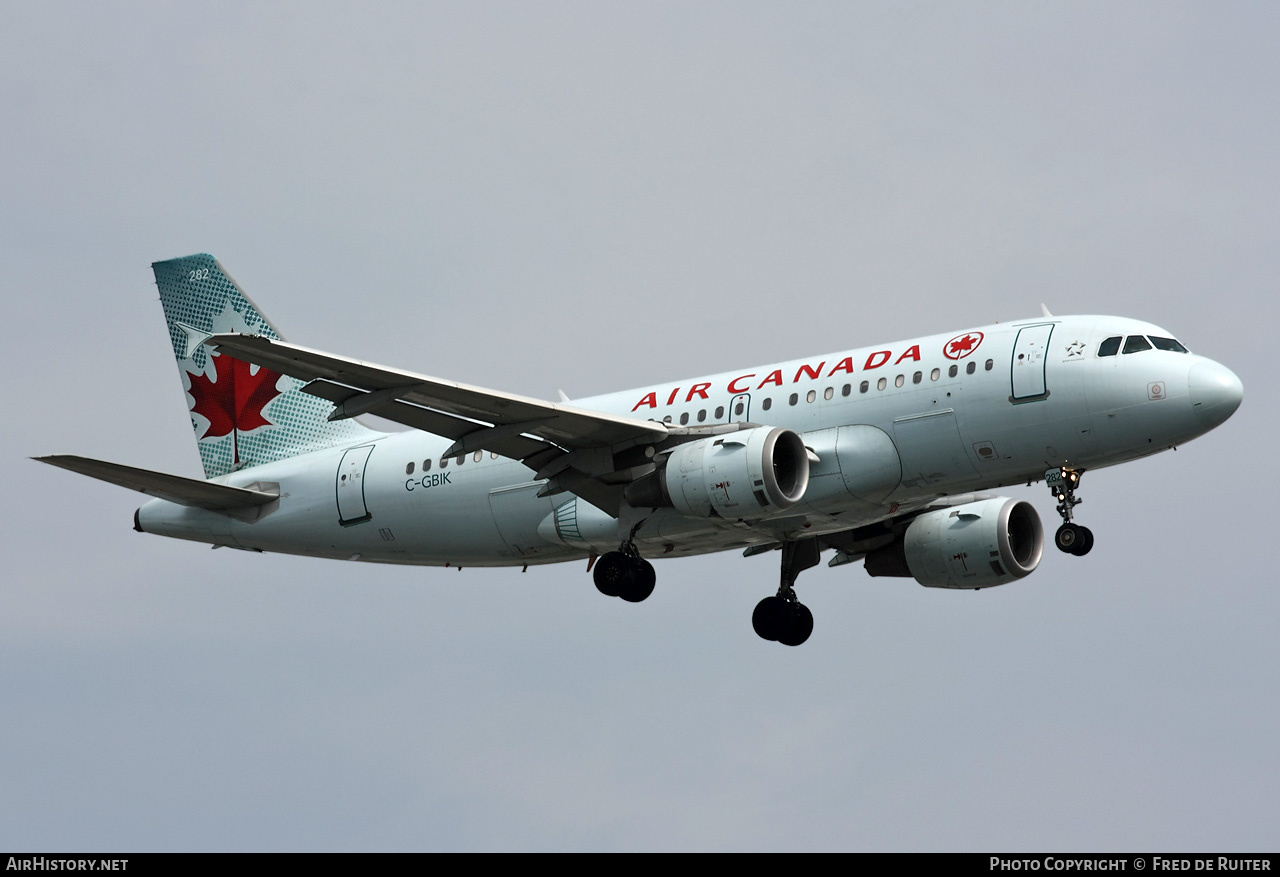 Aircraft Photo of C-GBIK | Airbus A319-114 | Air Canada | AirHistory.net #523237