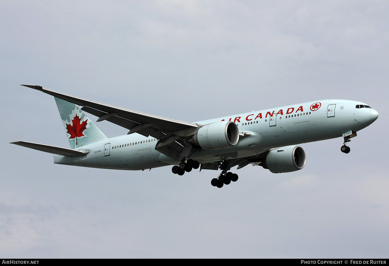 Aircraft Photo of C-FIVK | Boeing 777-233/LR | Air Canada | AirHistory.net #523291
