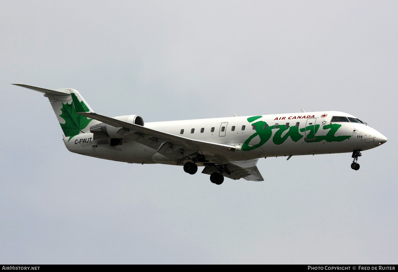 Aircraft Photo of C-FWJT | Canadair CRJ-100ER (CL-600-2B19) | Air Canada Jazz | AirHistory.net #523302