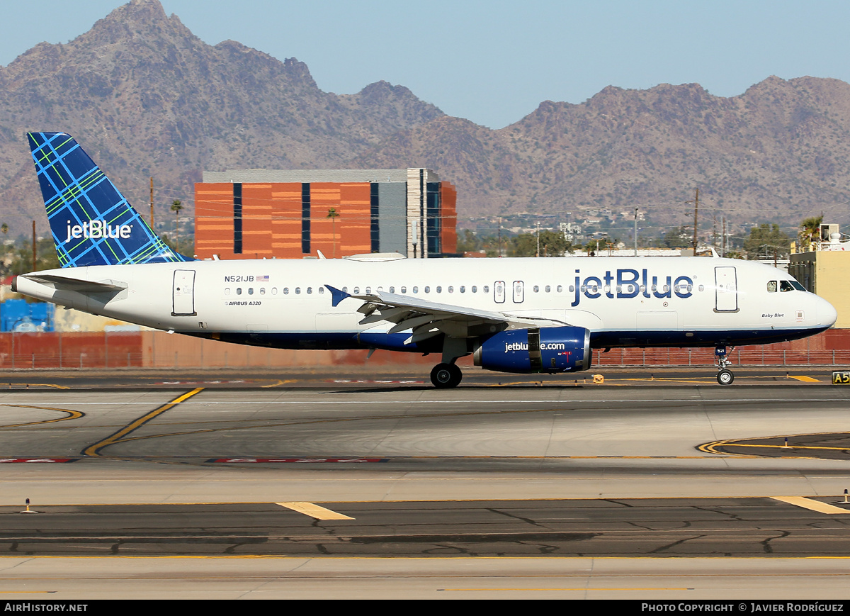 Aircraft Photo of N521JB | Airbus A320-232 | JetBlue Airways | AirHistory.net #523305