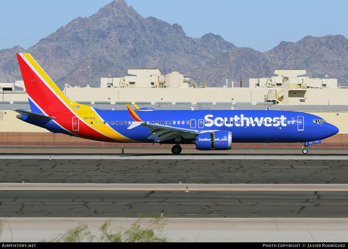 Aircraft Photo of N8781Q | Boeing 737-8 Max 8 | Southwest Airlines | AirHistory.net #523312