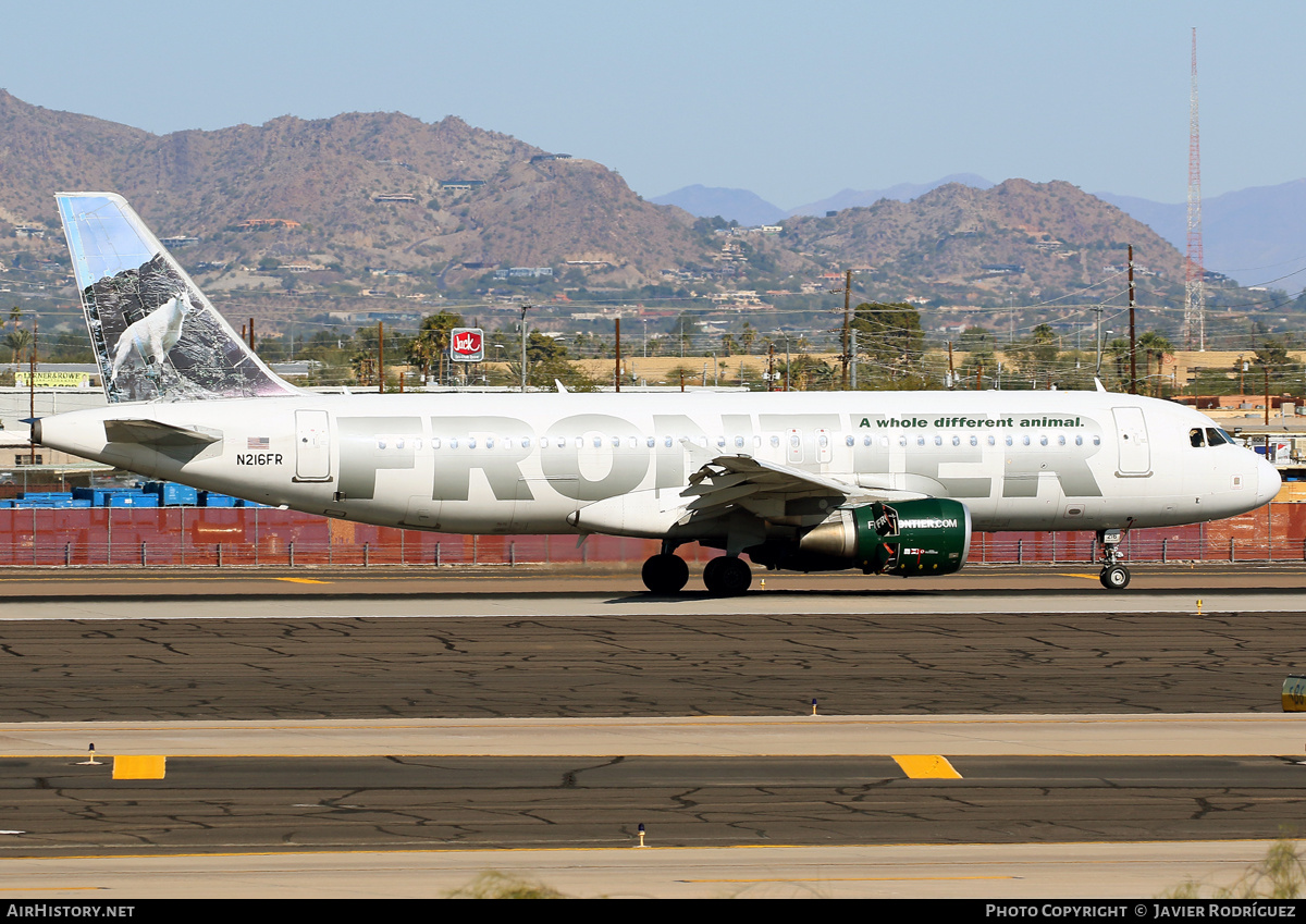 Aircraft Photo of N216FR | Airbus A320-214 | Frontier Airlines | AirHistory.net #523333