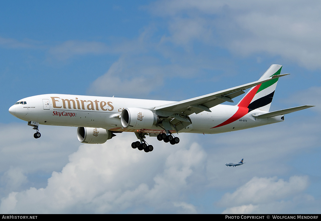 Aircraft Photo of A6-EFD | Boeing 777-F1H | Emirates SkyCargo | AirHistory.net #523336
