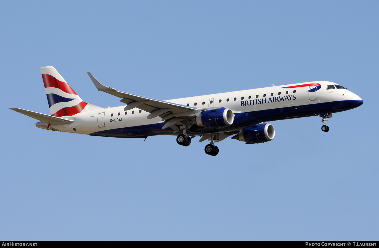 Aircraft Photo of G-LCYJ | Embraer 190SR (ERJ-190-100SR) | British Airways | AirHistory.net #523521