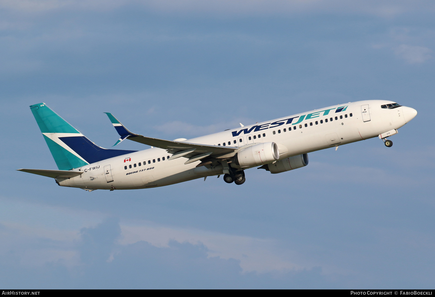 Aircraft Photo of C-FWIJ | Boeing 737-8CT | WestJet | AirHistory.net #523746