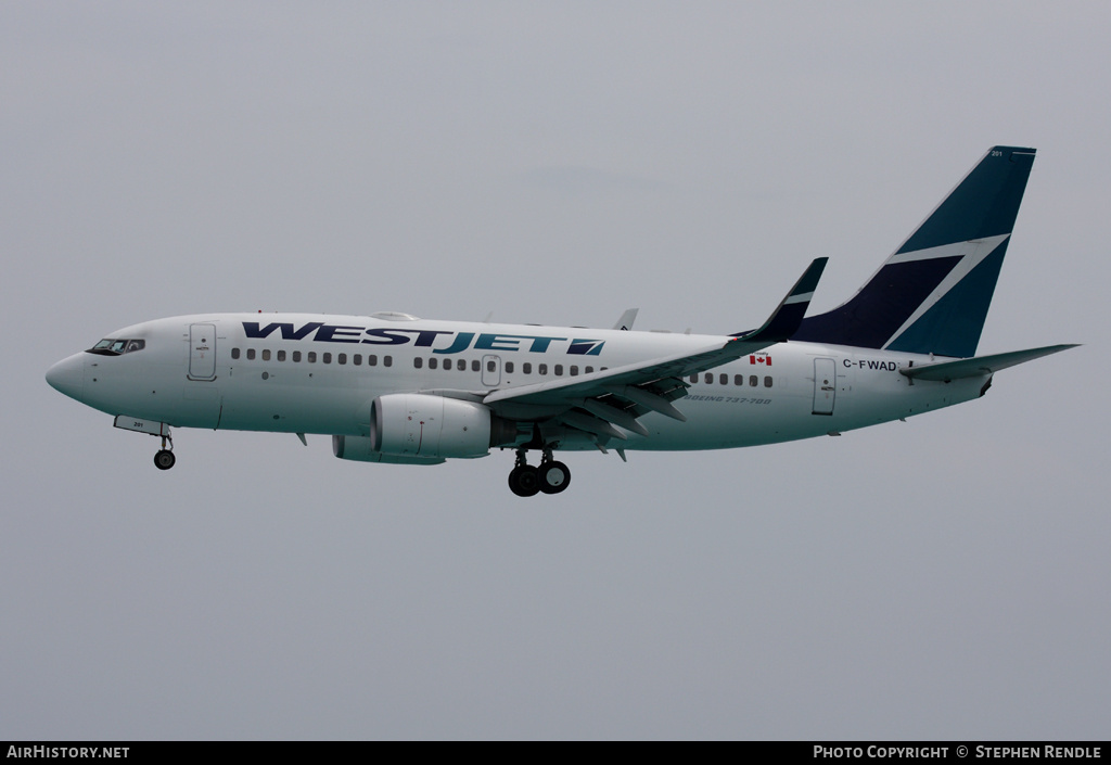 Aircraft Photo of C-FWAD | Boeing 737-7CT | WestJet | AirHistory.net #523810