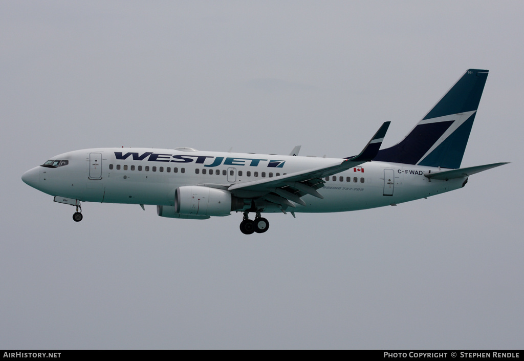 Aircraft Photo of C-FWAD | Boeing 737-7CT | WestJet | AirHistory.net #523810