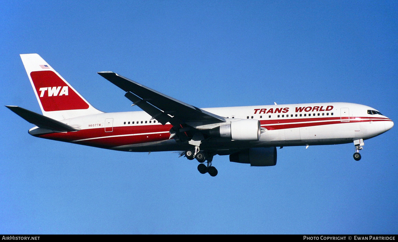 Aircraft Photo of N607TW | Boeing 767-231 | Trans World Airlines - TWA | AirHistory.net #523896