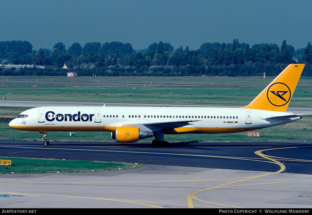 Aircraft Photo of D-ABND | Boeing 757-230 | Condor Flugdienst | AirHistory.net #524082