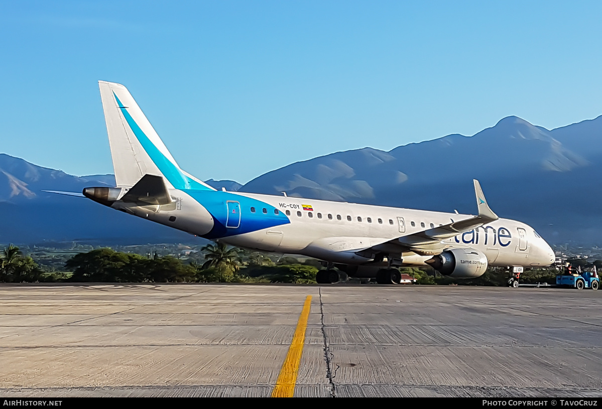 Aircraft Photo of HC-COY | Embraer 190AR (ERJ-190-100IGW) | TAME Línea Aérea del Ecuador | AirHistory.net #524092