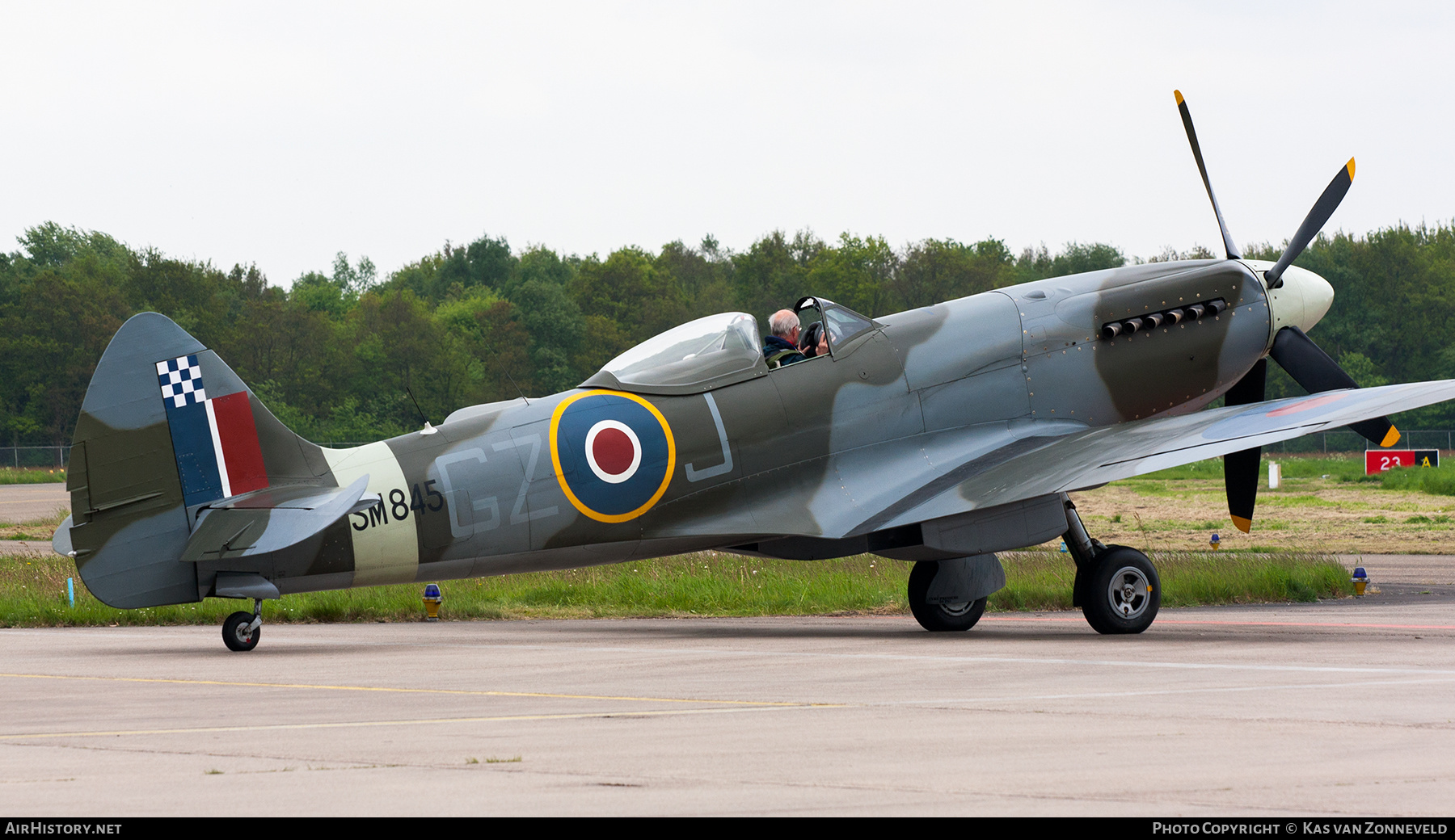 Aircraft Photo of G-BUOS / SM845 | Supermarine 394 Spitfire FR18E | UK - Air Force | AirHistory.net #524094