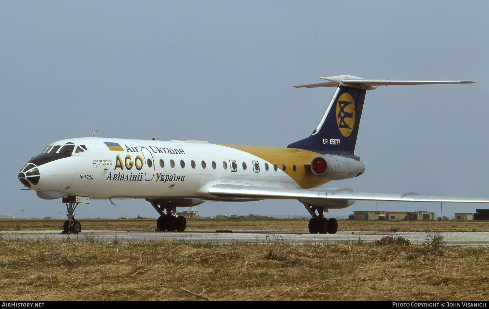 Aircraft Photo of UR-65077 | Tupolev Tu-134A-3 | Air Ukraine | AirHistory.net #524107