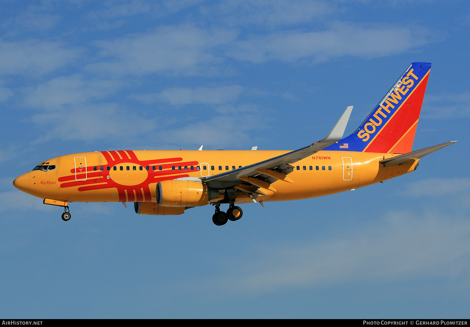 Aircraft Photo of N781WN | Boeing 737-7H4 | Southwest Airlines | AirHistory.net #524130