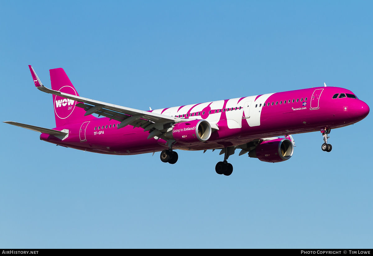 Aircraft Photo of TF-GPA | Airbus A321-211 | WOW Air | AirHistory.net #524139