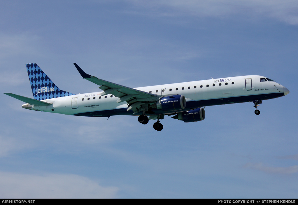 Aircraft Photo of N273JB | Embraer 190AR (ERJ-190-100IGW) | JetBlue Airways | AirHistory.net #524157