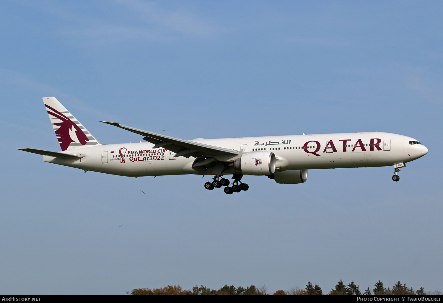 Aircraft Photo of A7-BOD | Boeing 777-367/ER | Qatar Airways | AirHistory.net #524184