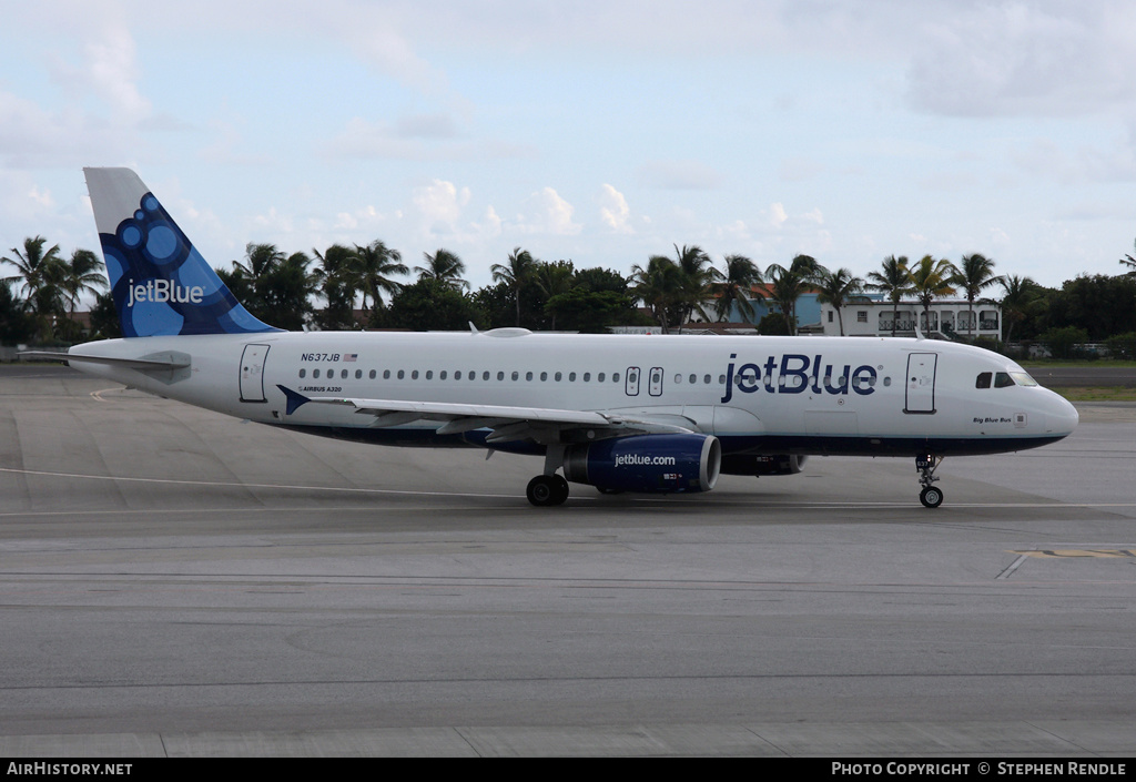 Aircraft Photo of N637JB | Airbus A320-232 | JetBlue Airways | AirHistory.net #524256