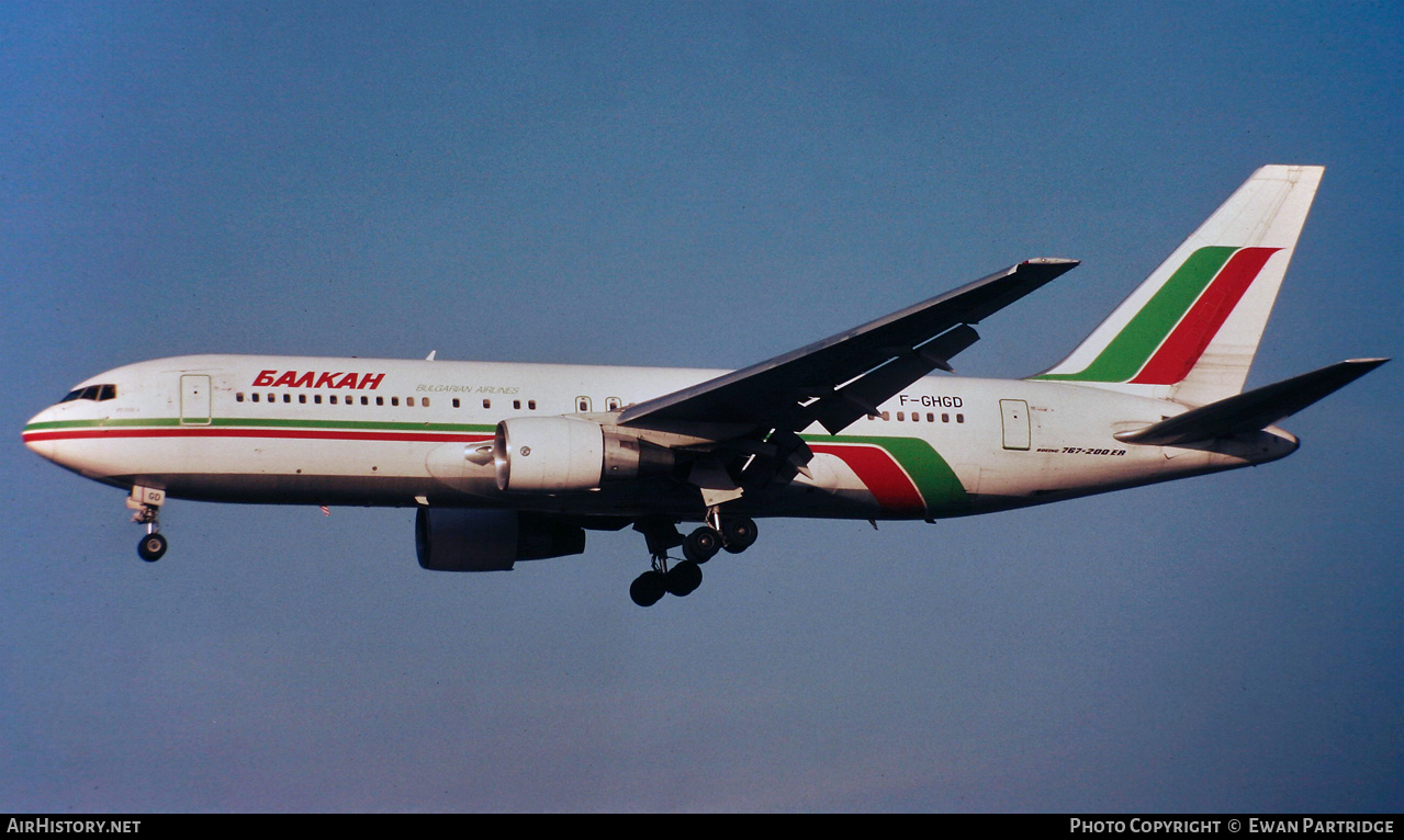 Aircraft Photo of F-GHGD | Boeing 767-27E/ER | Balkan - Bulgarian Airlines | AirHistory.net #524268