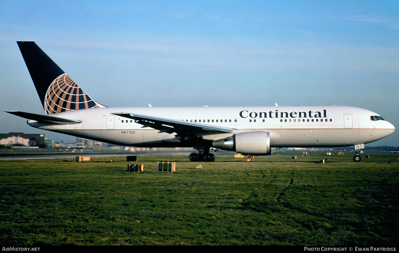 Aircraft Photo of N67158 | Boeing 767-224/ER | Continental Airlines | AirHistory.net #524279