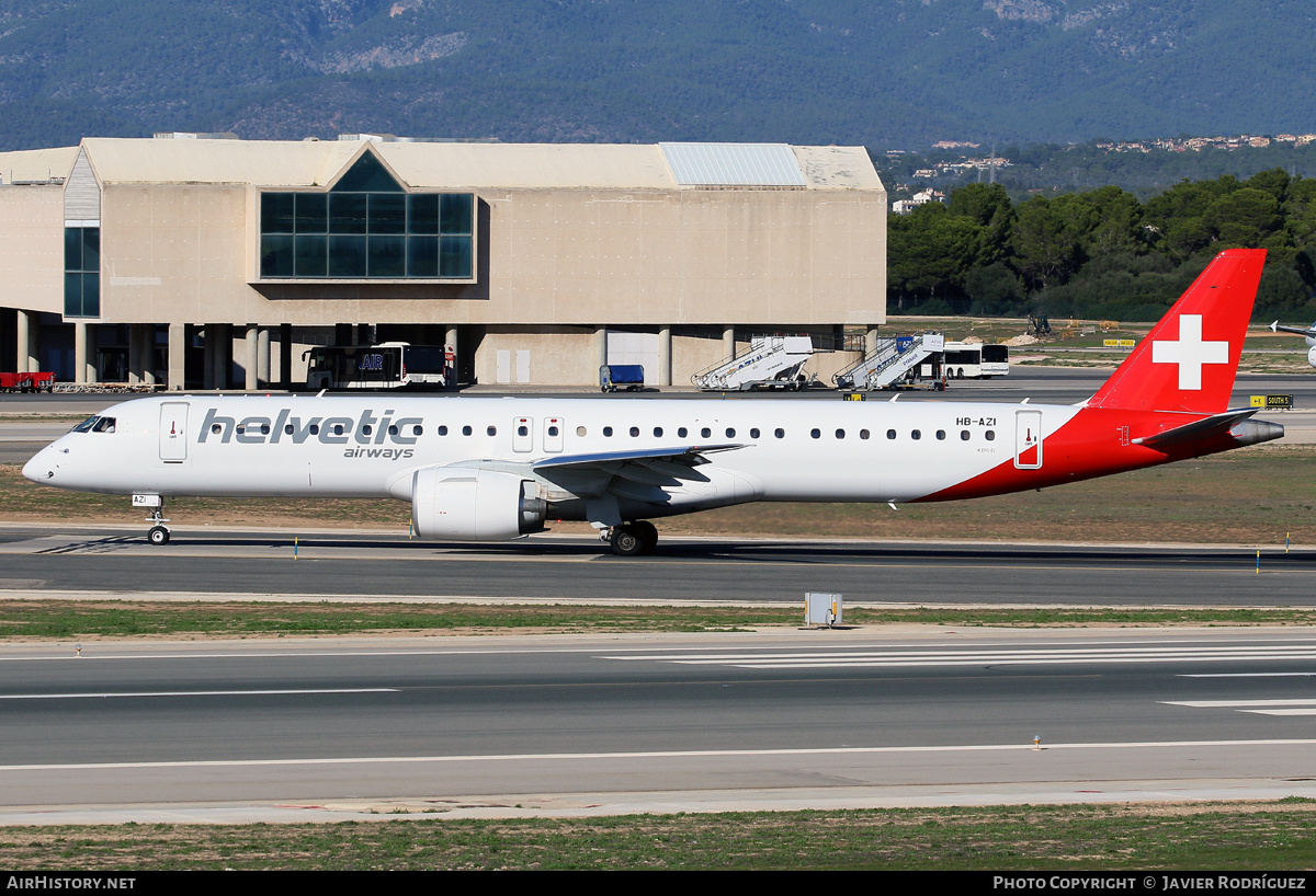 Aircraft Photo of HB-AZI | Embraer 195-E2 (ERJ-190-400) | Helvetic Airways | AirHistory.net #524342