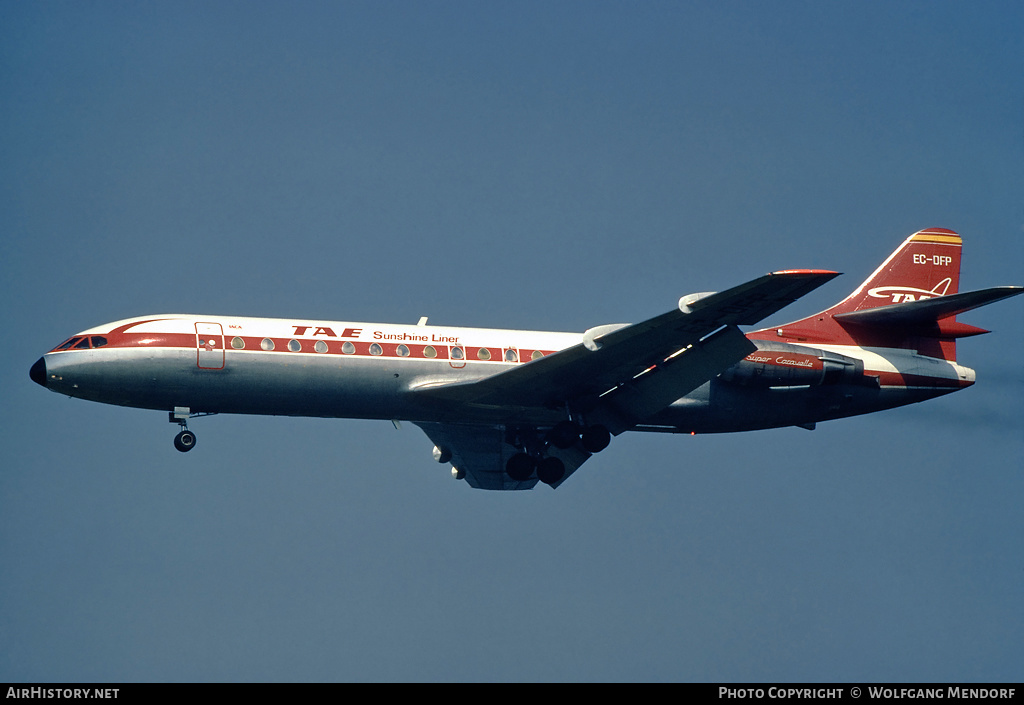 Aircraft Photo of EC-DFP | Sud SE-210 Caravelle 10B3 Super B | TAE - Trabajos Aéreos y Enlaces | AirHistory.net #524442