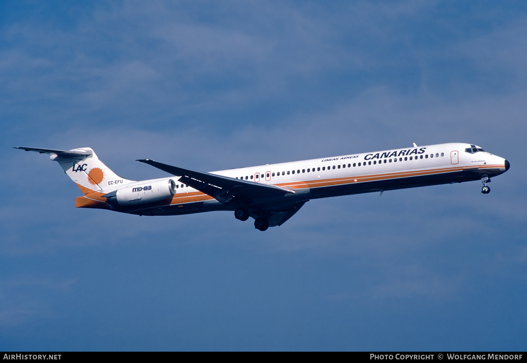 Aircraft Photo of EC-EFU | McDonnell Douglas MD-83 (DC-9-83) | Líneas Aéreas Canarias - LAC | AirHistory.net #524450