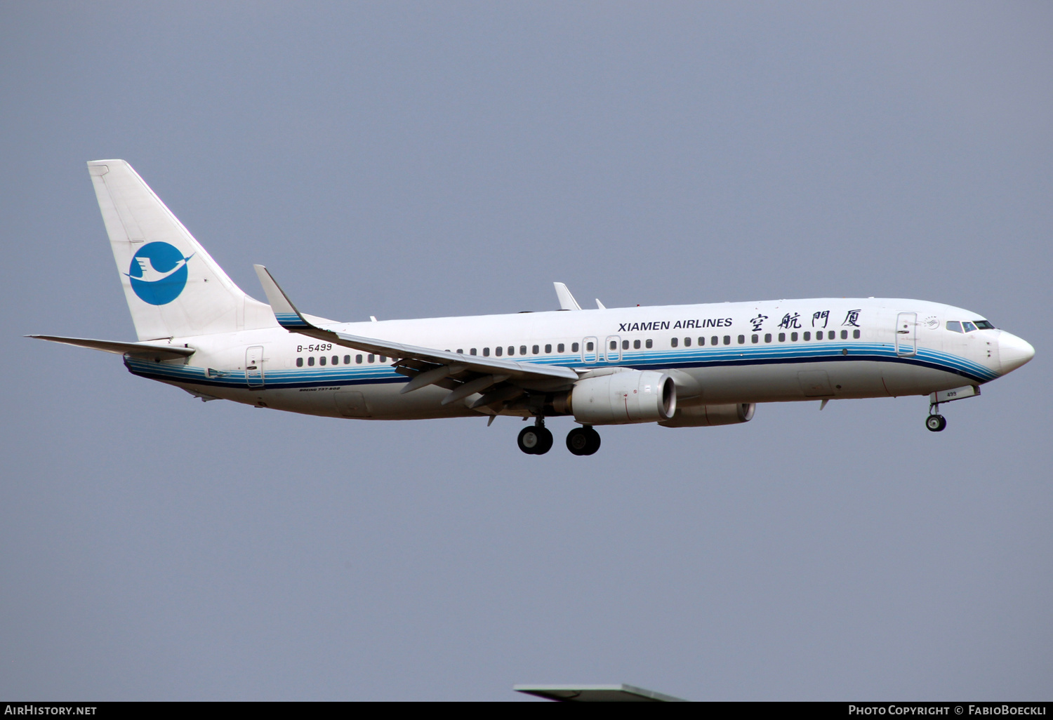 Aircraft Photo of B-5499 | Boeing 737-85C | Xiamen Airlines | AirHistory.net #524515