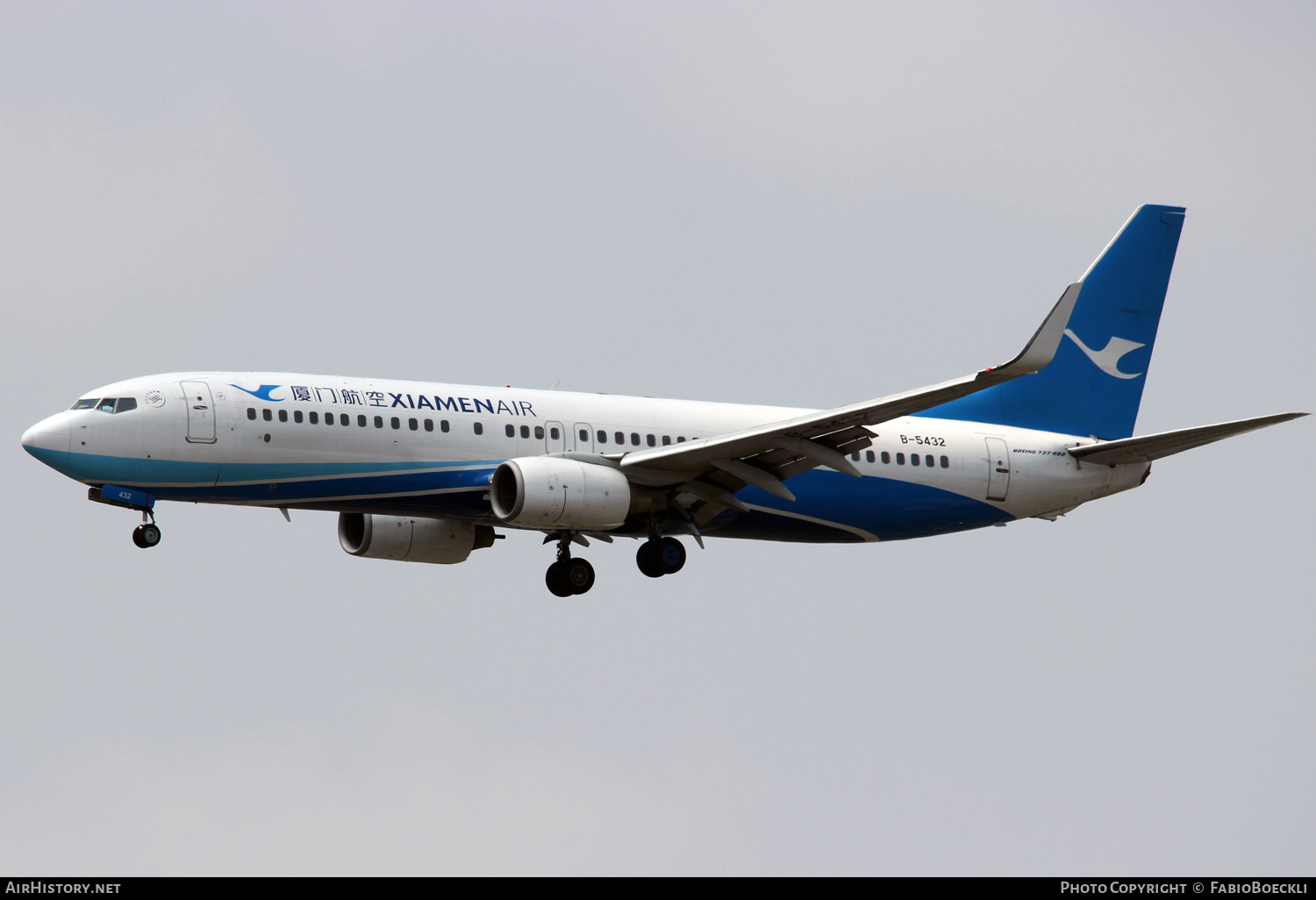Aircraft Photo of B-5432 | Boeing 737-86N | Xiamen Airlines | AirHistory.net #524525