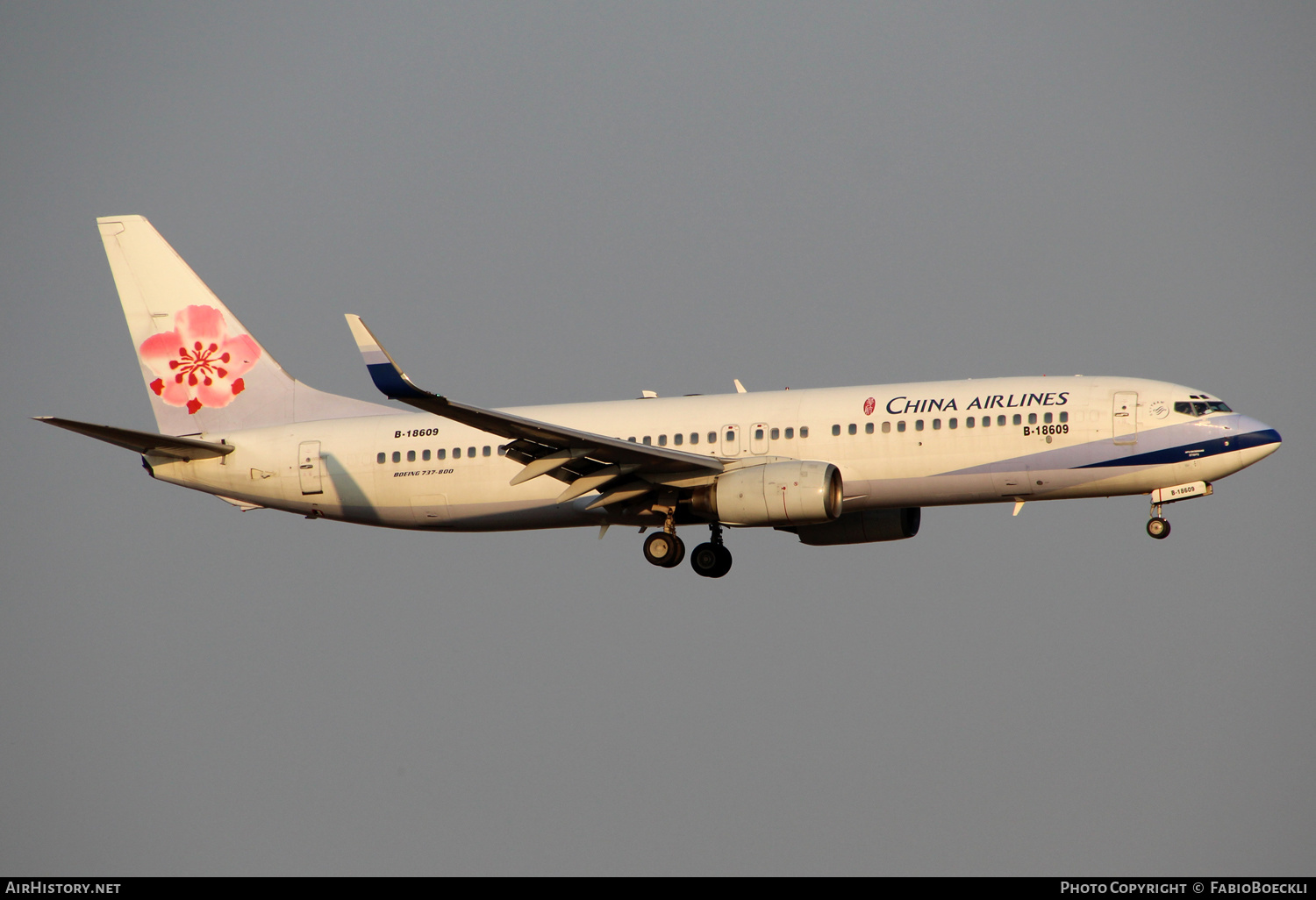 Aircraft Photo of B-18609 | Boeing 737-809 | China Airlines | AirHistory.net #524588