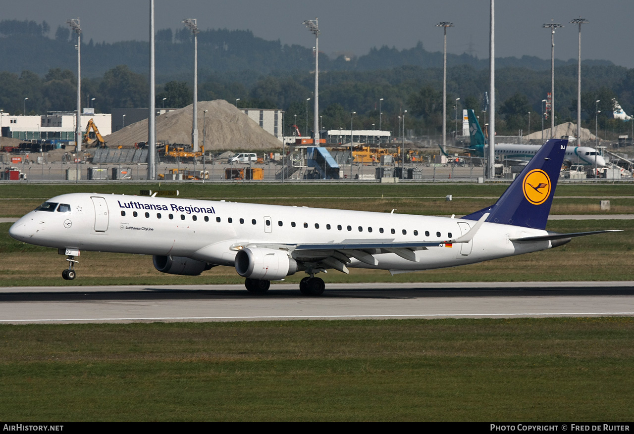 Aircraft Photo of D-AEBJ | Embraer 195LR (ERJ-190-200LR) | Lufthansa Regional | AirHistory.net #524598