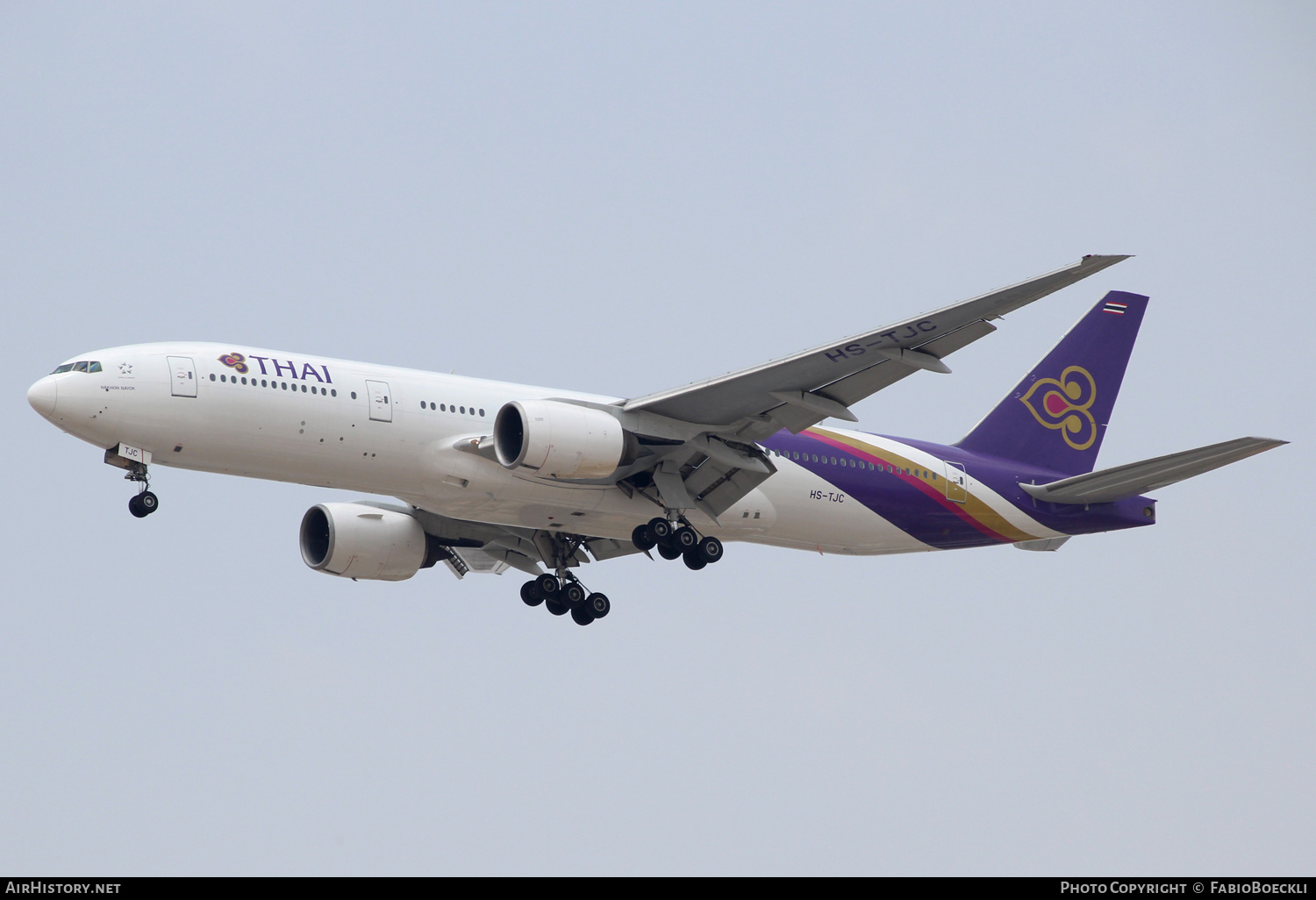 Aircraft Photo of HS-TJC | Boeing 777-2D7 | Thai Airways International | AirHistory.net #524601