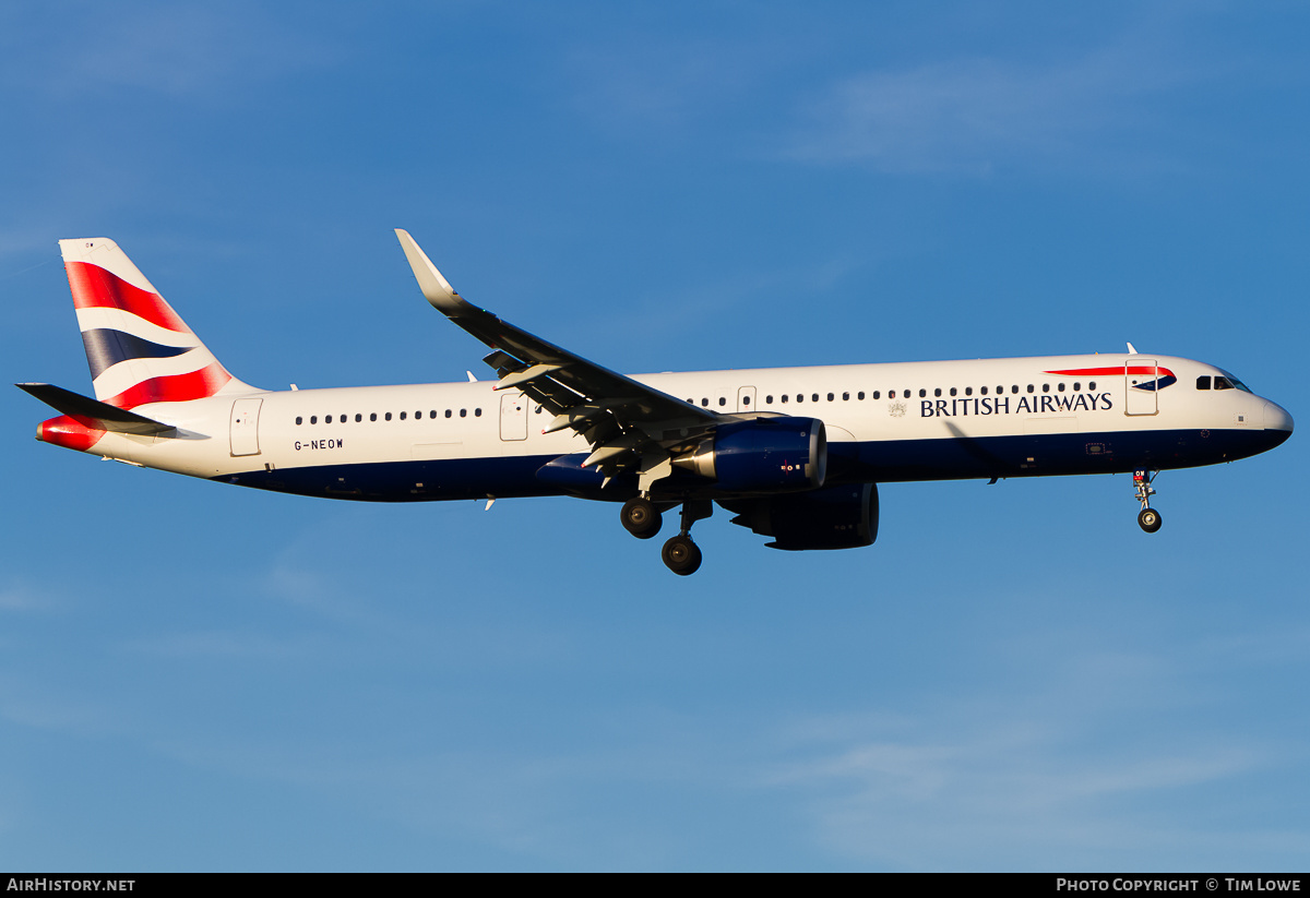 Aircraft Photo of G-NEOW | Airbus A321-251NX | British Airways | AirHistory.net #524646