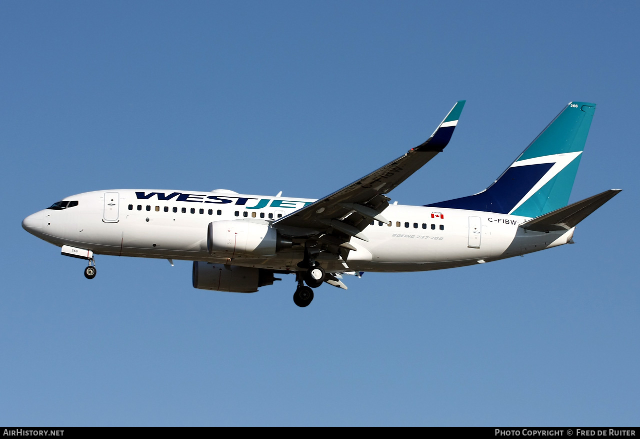 Aircraft Photo of C-FIBW | Boeing 737-7CT | WestJet | AirHistory.net #524657