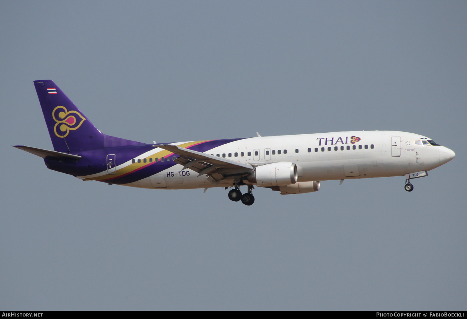 Aircraft Photo of HS-TDG | Boeing 737-4D7 | Thai Airways International | AirHistory.net #524674