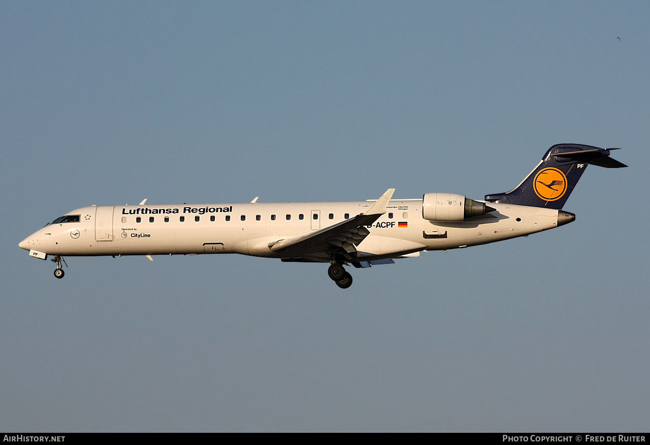 Aircraft Photo of D-ACPF | Bombardier CRJ-701ER (CL-600-2C10) | Lufthansa Regional | AirHistory.net #524687