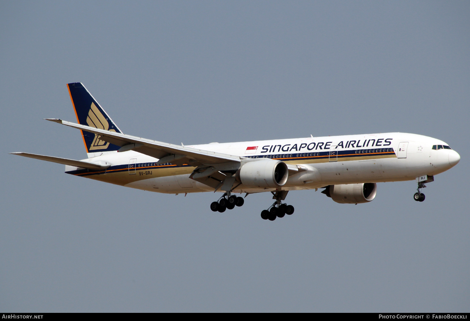 Aircraft Photo of 9V-SRJ | Boeing 777-212/ER | Singapore Airlines | AirHistory.net #524703