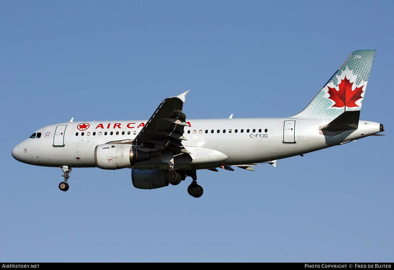 Aircraft Photo of C-FYJG | Airbus A319-114 | Air Canada | AirHistory.net #524706