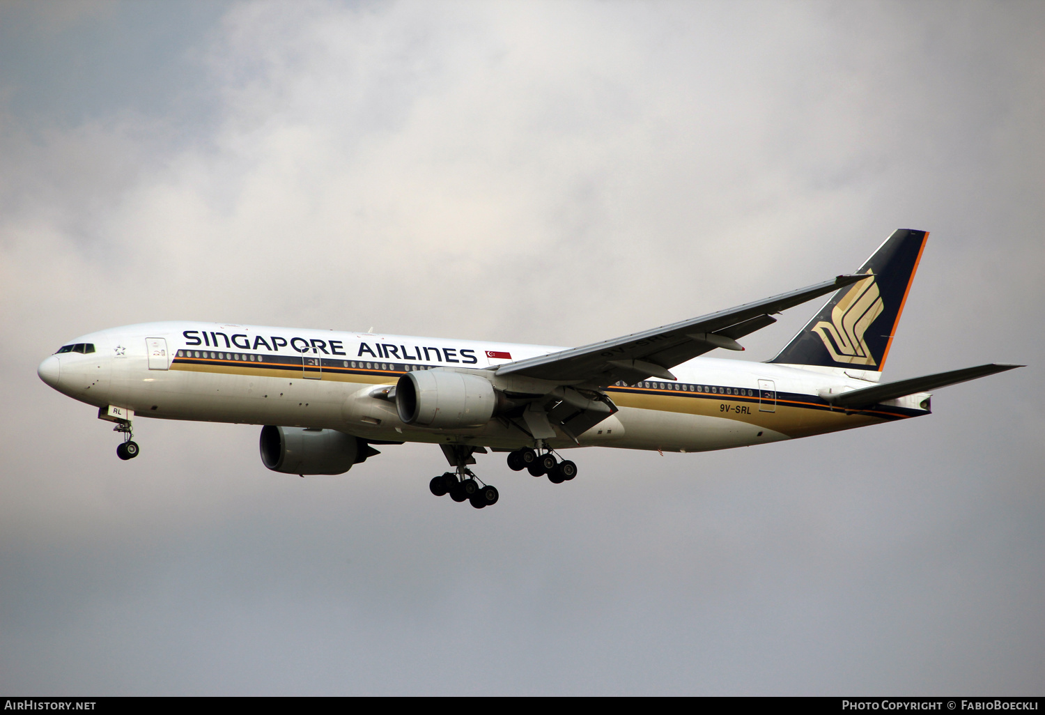 Aircraft Photo of 9V-SRL | Boeing 777-212/ER | Singapore Airlines | AirHistory.net #524726